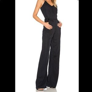 Denim Paige belted Jumpsuit size small